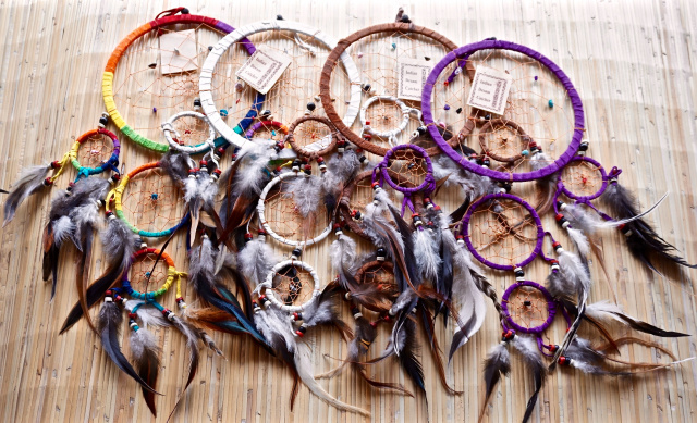 Leather Dream Catcher 5"